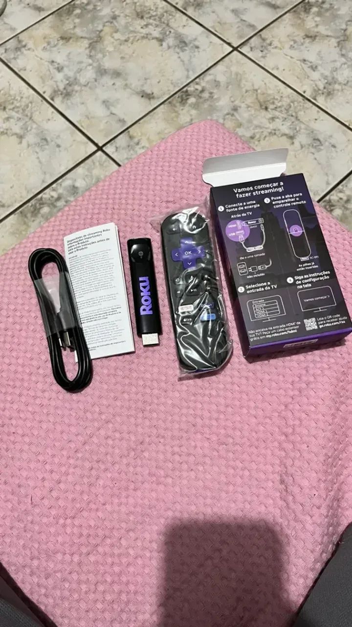 Roku Streaming Stick TVBox Aparelho Transforma TV em Smart Conversor Smart TV Controle Voz