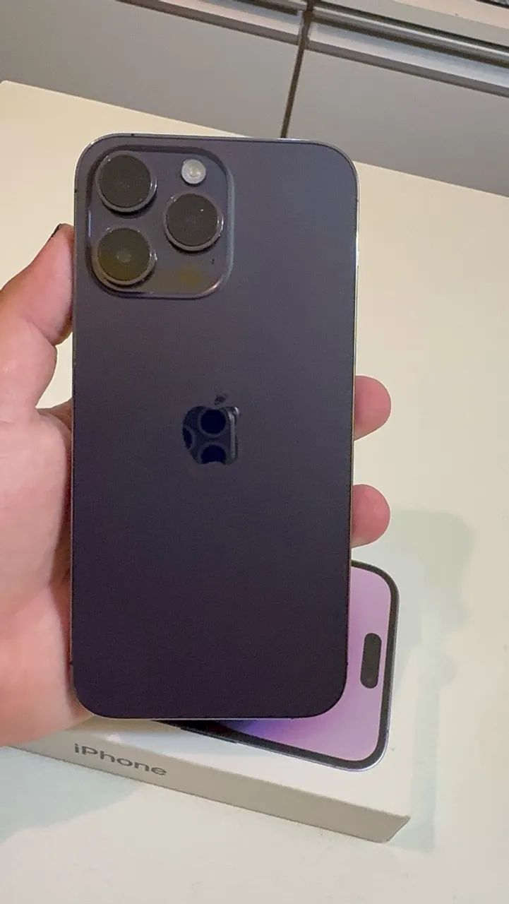 iPhone 14 Pro Max de 1 TB, na cor Roxo Profundo, em excelente estado de conservação - Foto 5