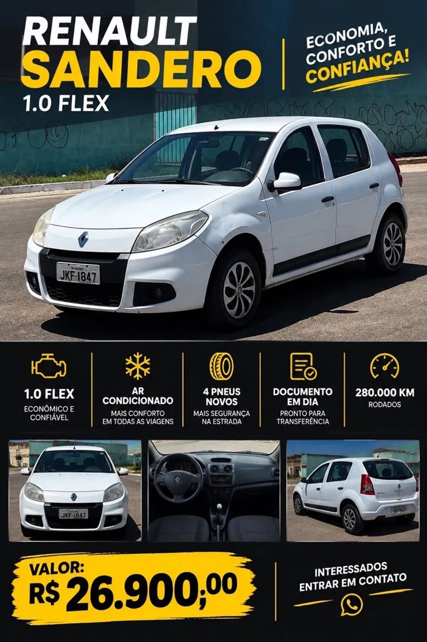 Renault Sandero EXPRESSION HI-FLEX 1.0 16V 5P 2013
