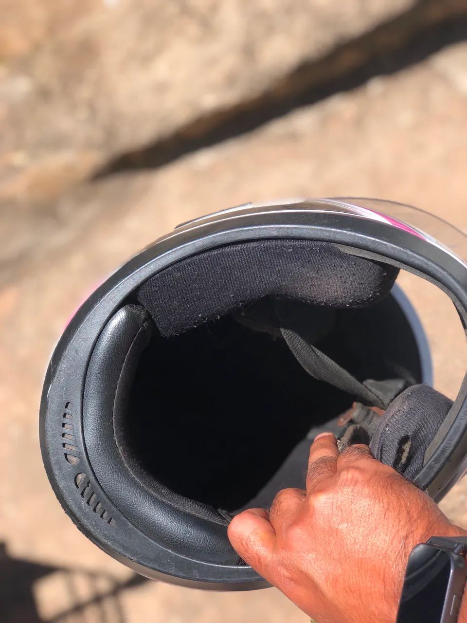 Capacete rosa 