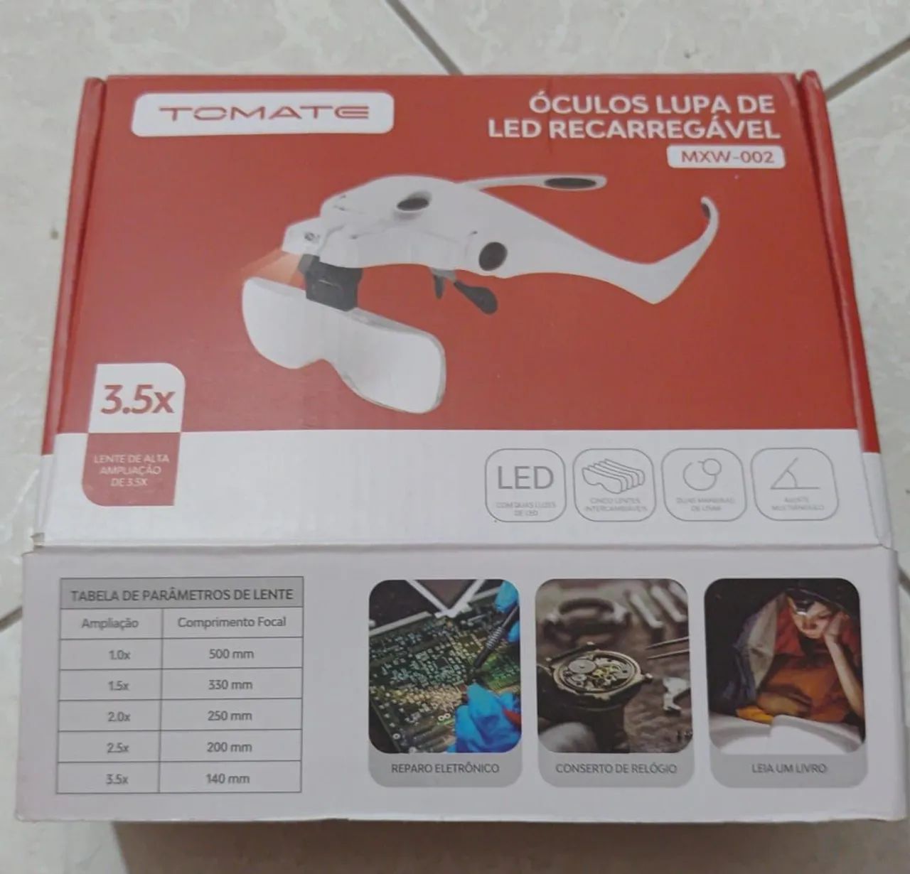Óculos lupa led recarregável.  - Foto 2