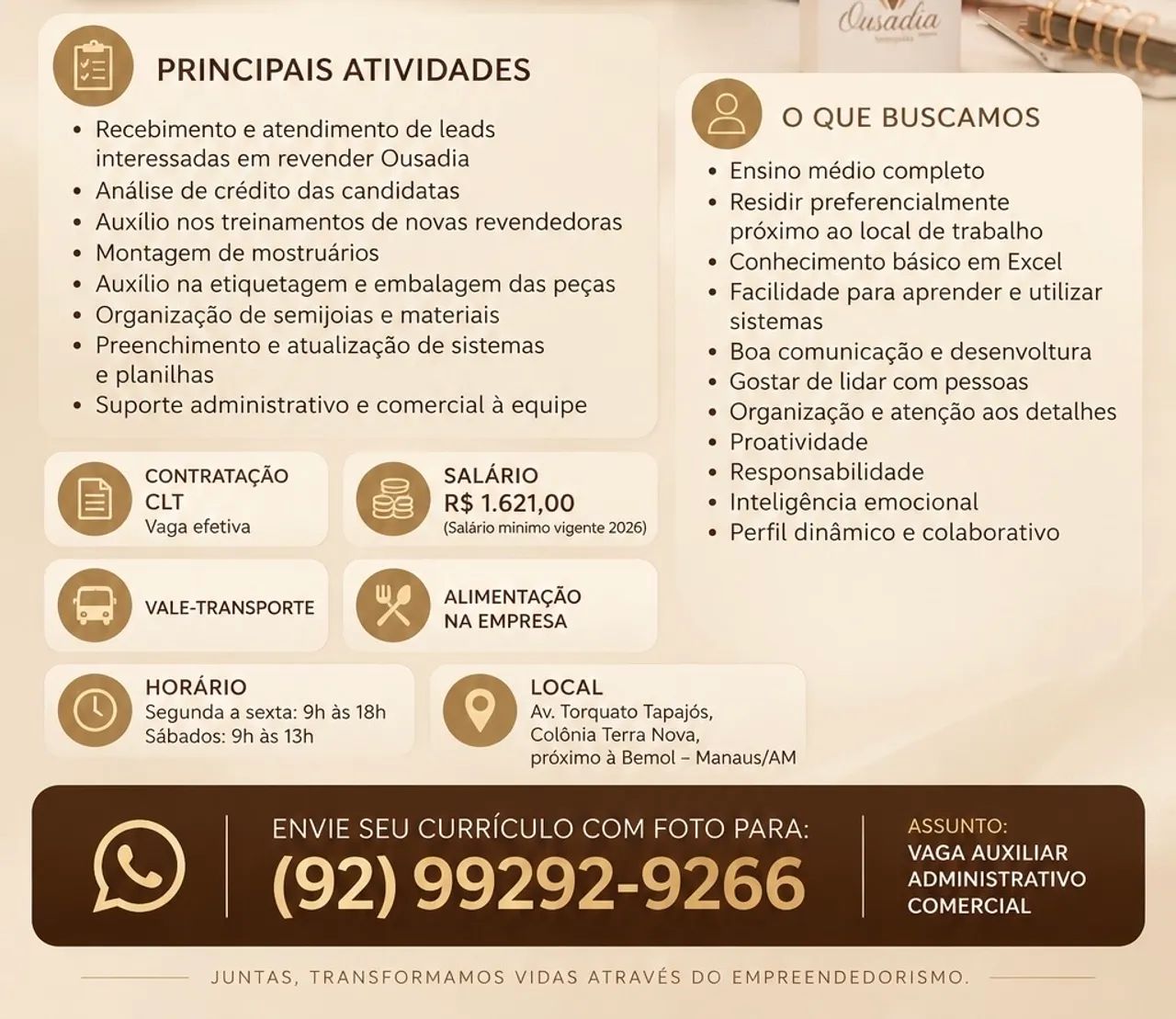 Auxiliar Administrativo/Comercial - Foto 2