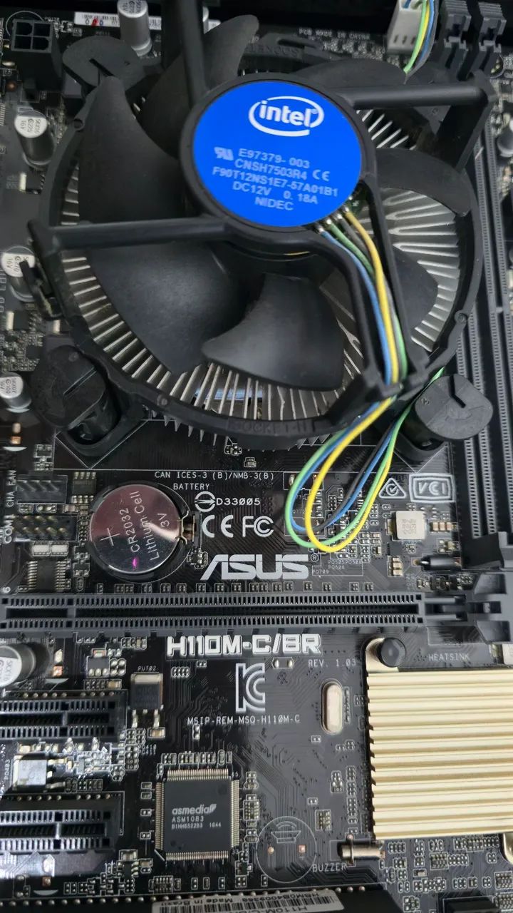 Kit Placa-mãe Asus H110M-C/BR + CPU Intel Core i3-7100 - Foto 4