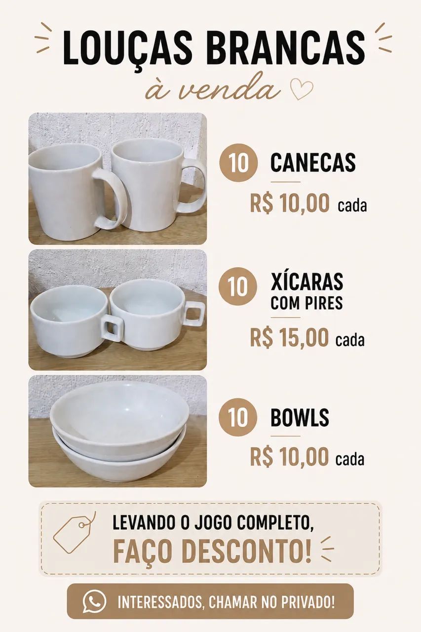 Louças brancas 