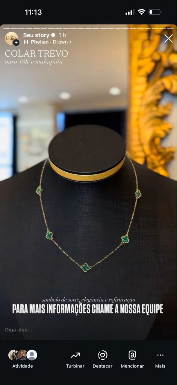 Conjunto Trevo em Ouro 18k 750 - Foto 2