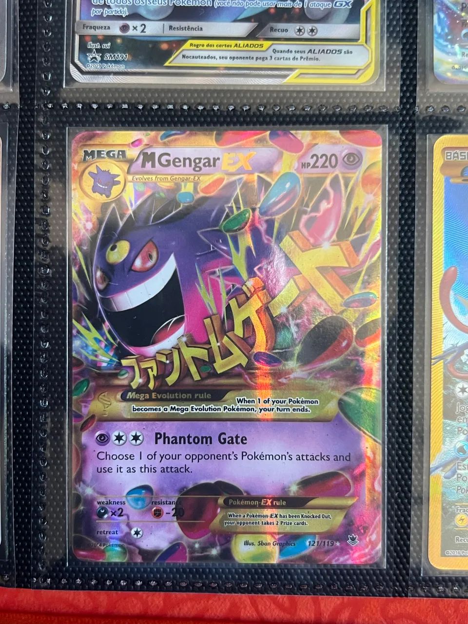 Mega Gengar EX GOLD - Inglês da coleção Phantom Forces - estado HP