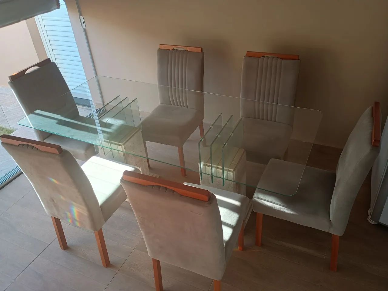 Mesa de vidro com cadeiras  - Foto 3
