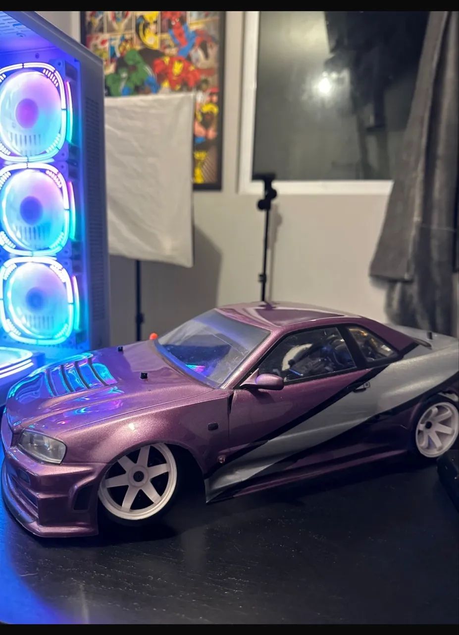 Sakura D5 rc drift 1/10 r34 - Hobbies e coleções - Gramame, João