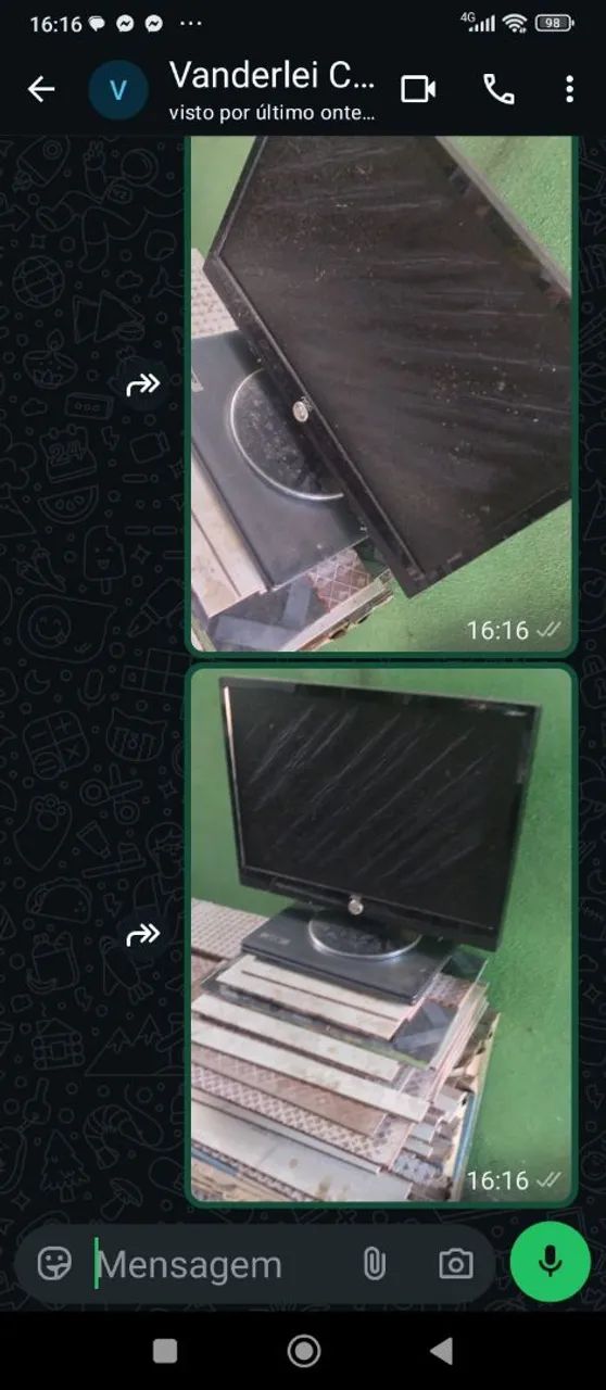 Monitor 16 polegadas+ notebook com defeito 