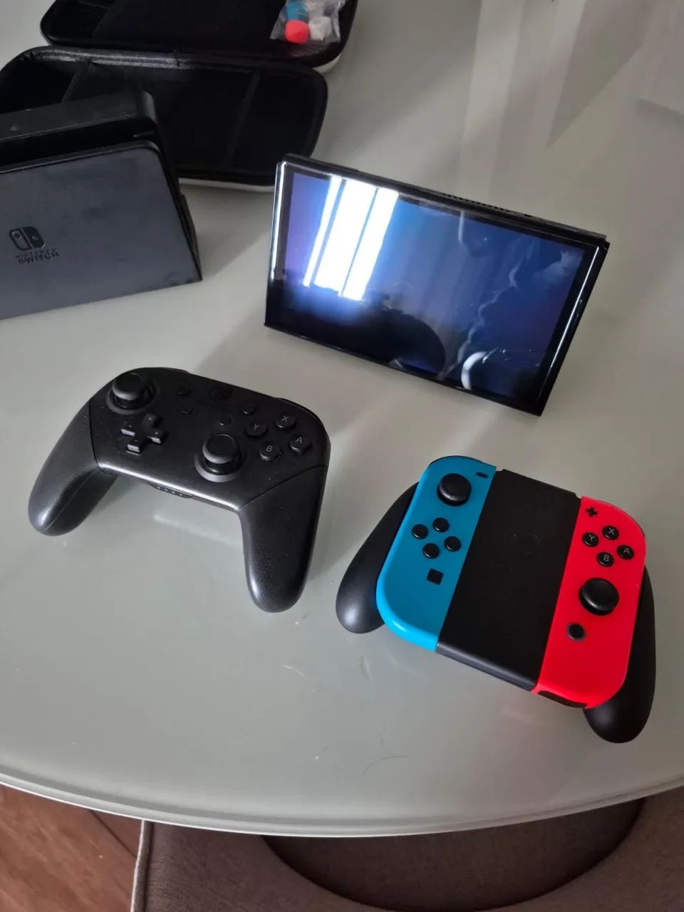 Switch Oled com controle pro e case - Foto 3