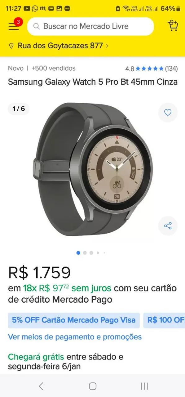 Relógio Samsung Watch 5 Pro - Foto 2