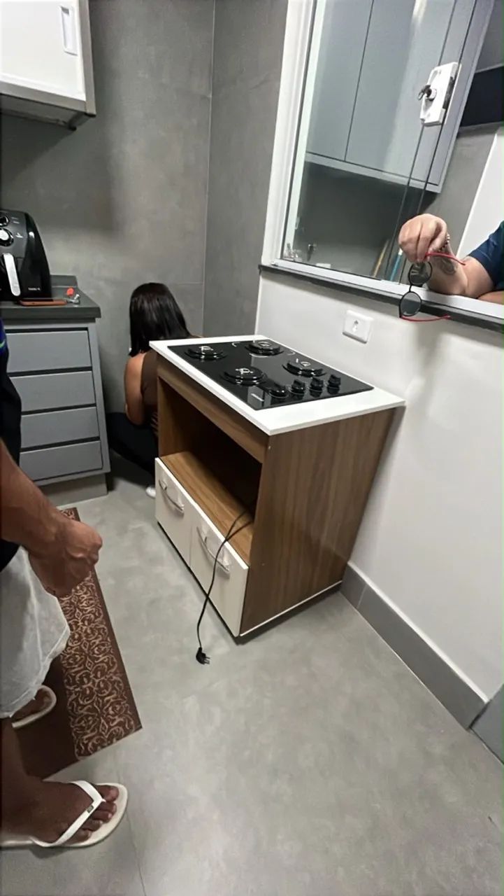 Armário cooktop 4 bocas