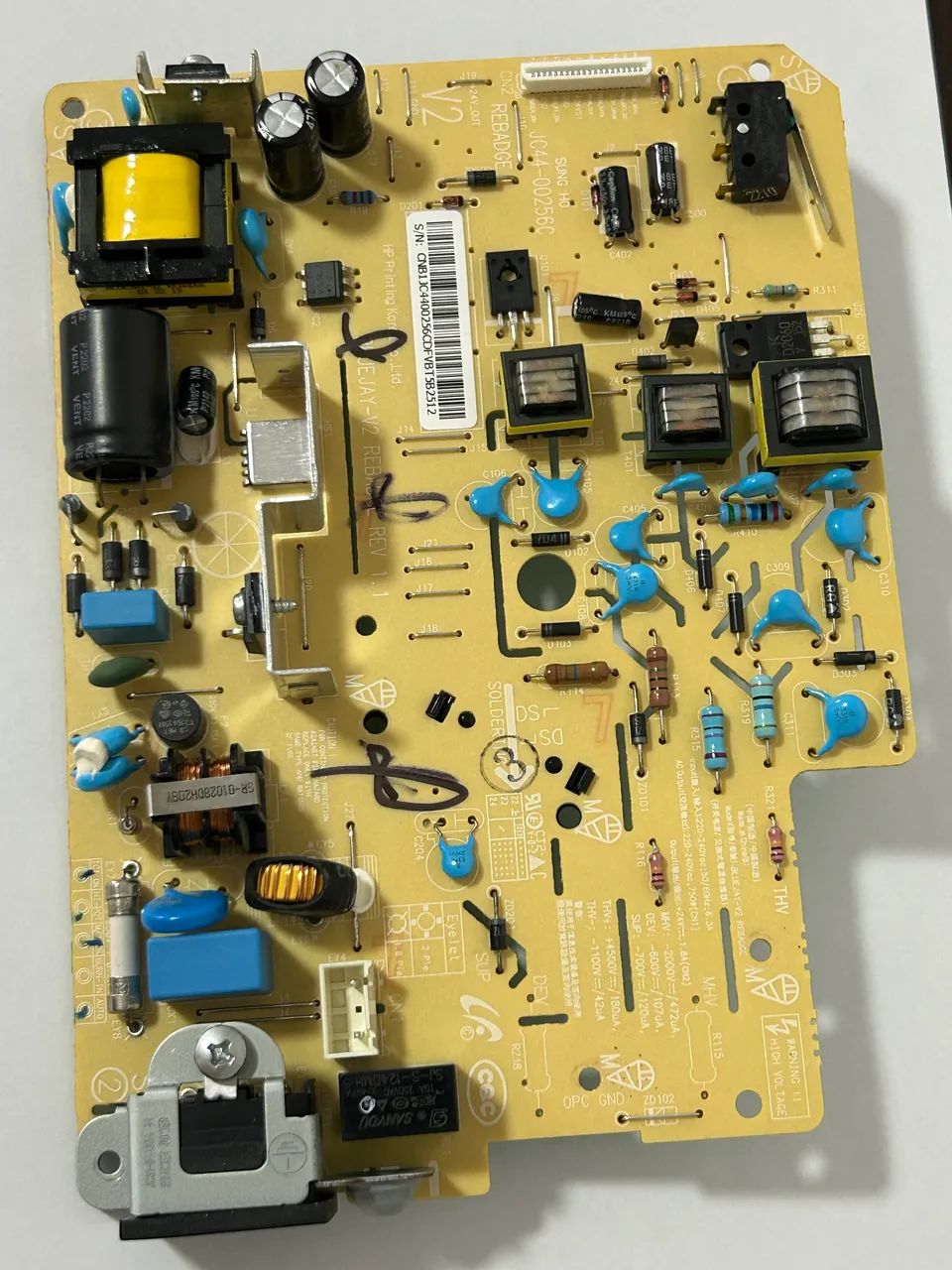 Placa fonte impressora HP 107 220v
