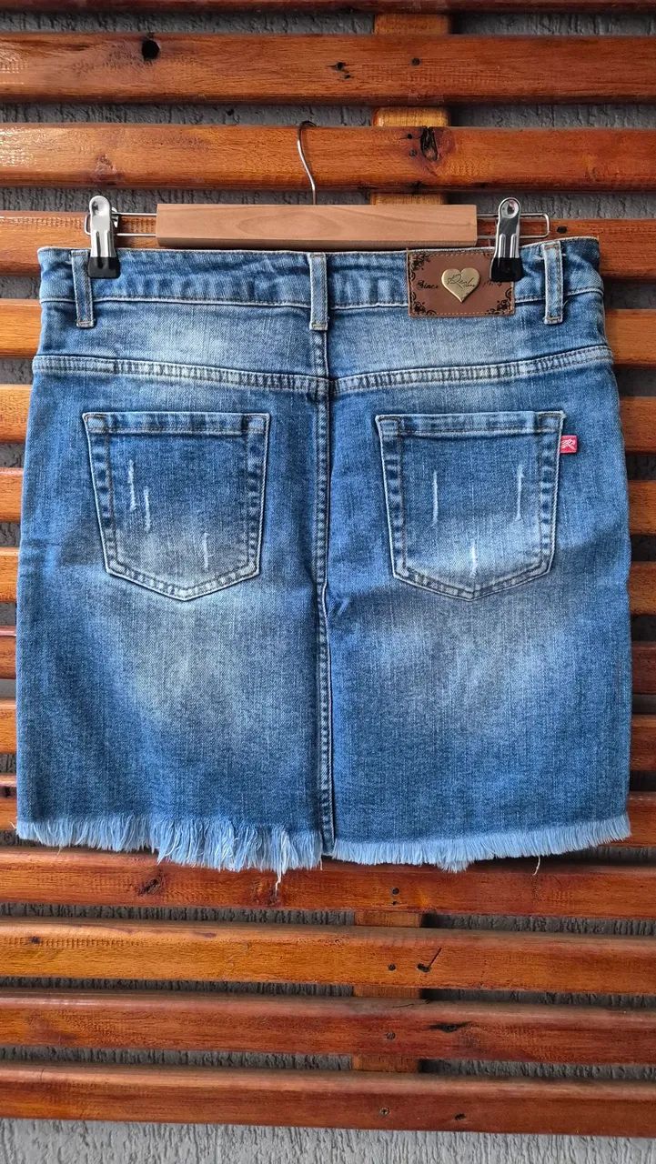 Saia jeans tam 44 marca revanche - Foto 4
