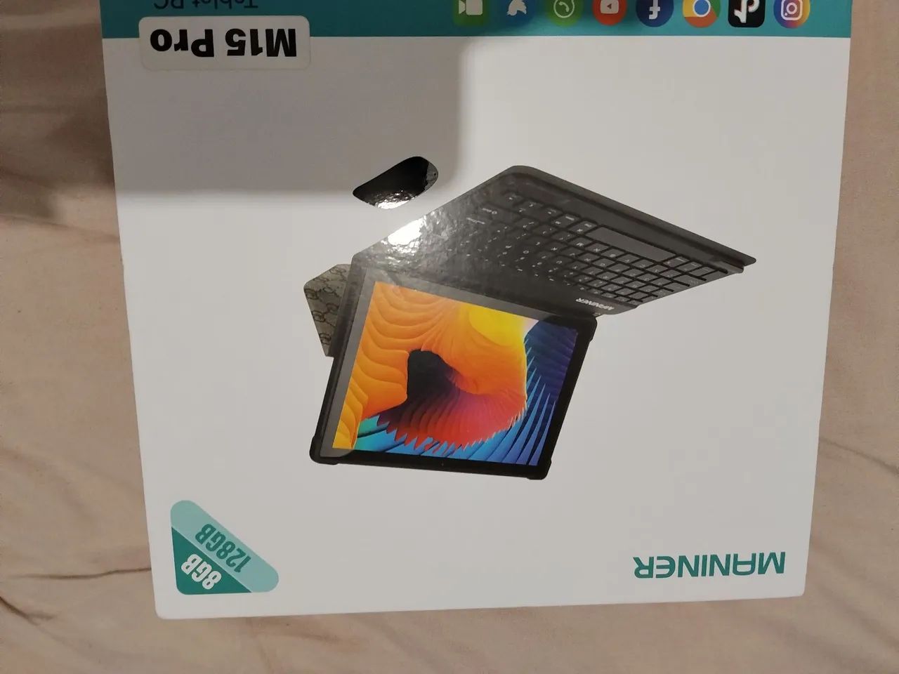 Tablet M15 pro 10.1 8gb Ram 128gb com capa