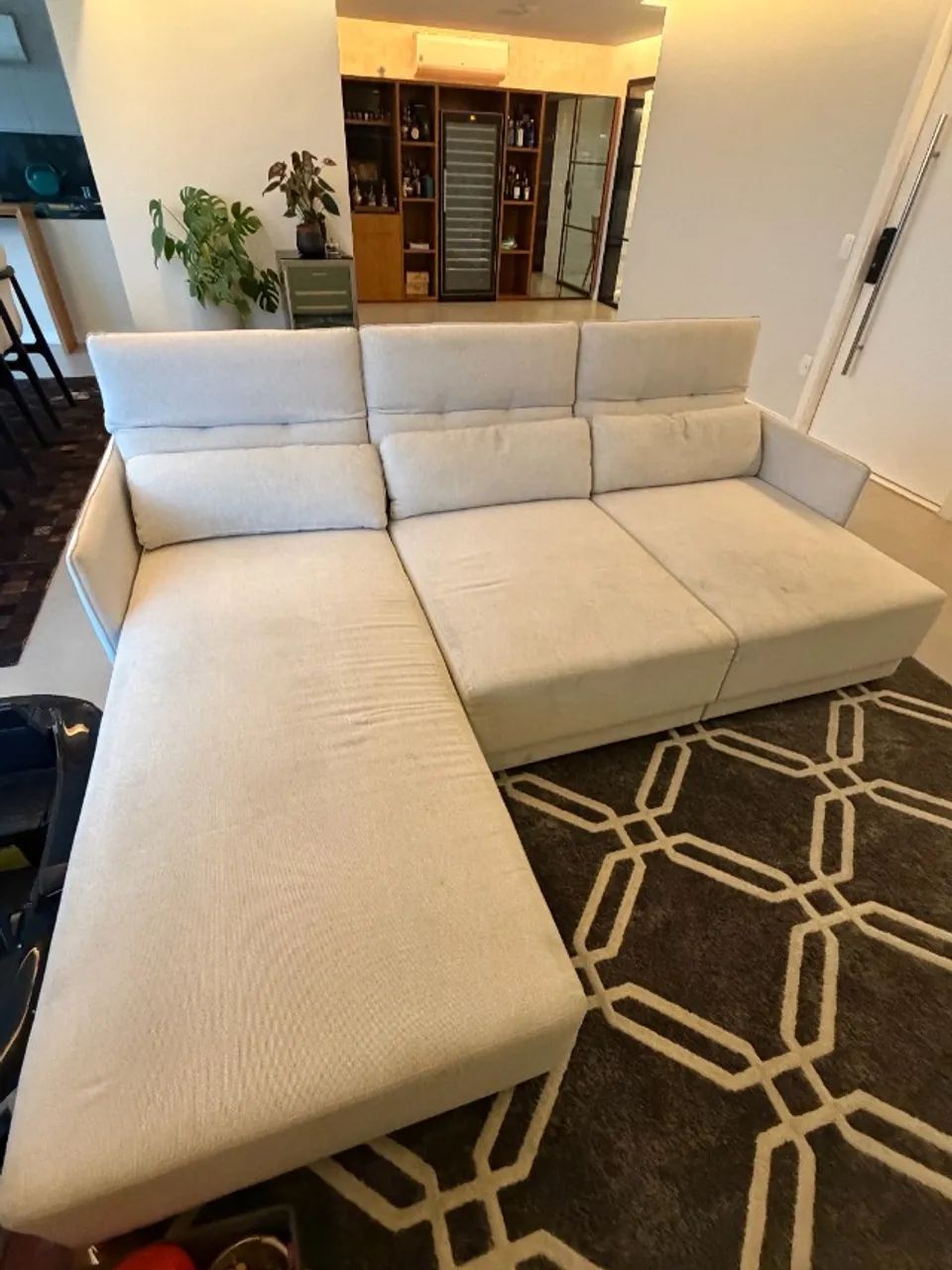 Sofá Retrátil com chaise Dunelli 2,50m