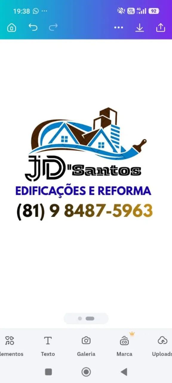 SERVIÇO DE CONSTRUÇÃO CIVIL COMO EDIFICAÇÕES, REFORMAS, ALVENARIAS, REBOCOS E PINTURAS 