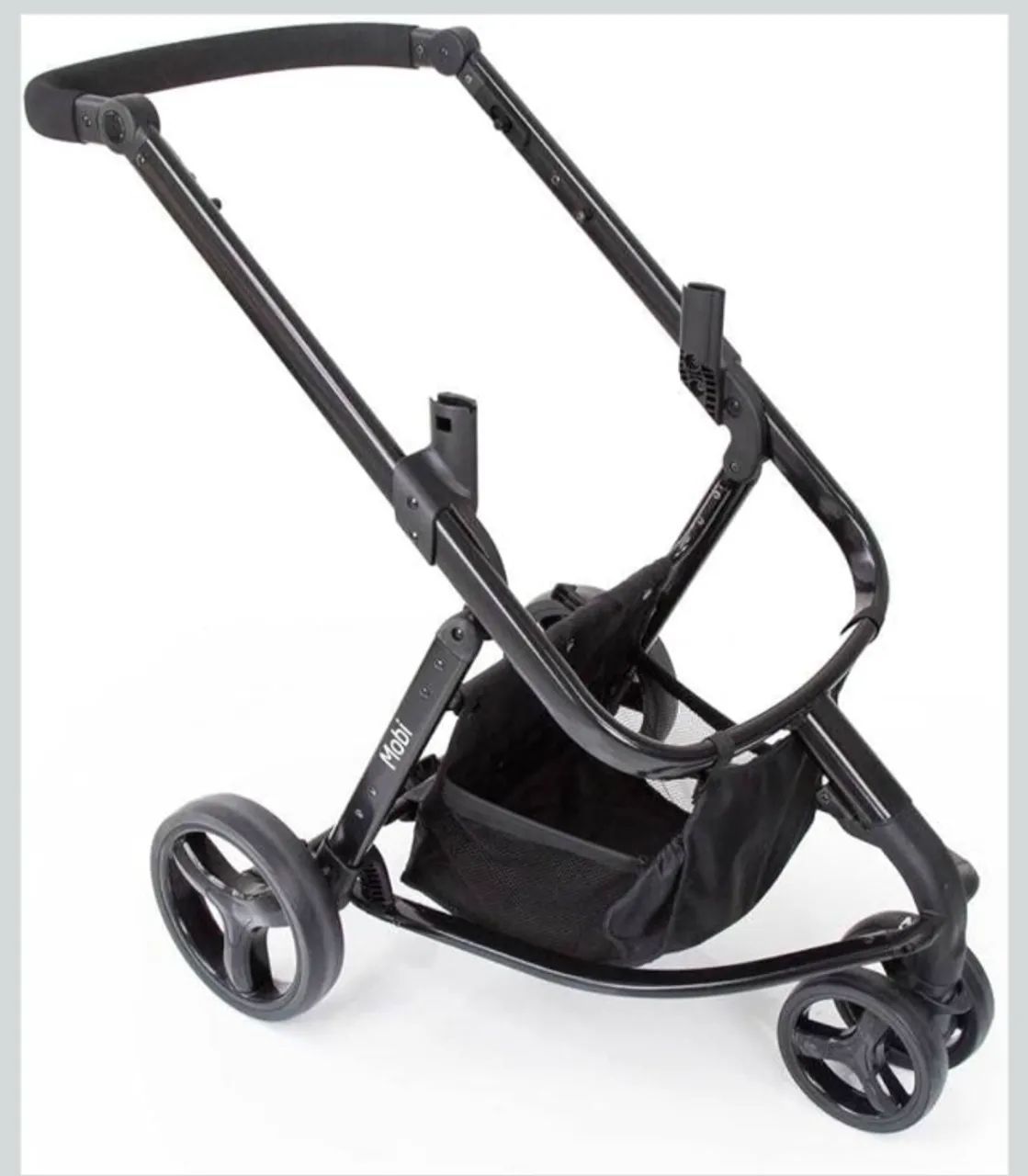 Carrinho de Bebê kit Super Completo + Bebê Conforto com Base + Bolsa e Almofada Originais - Foto 4