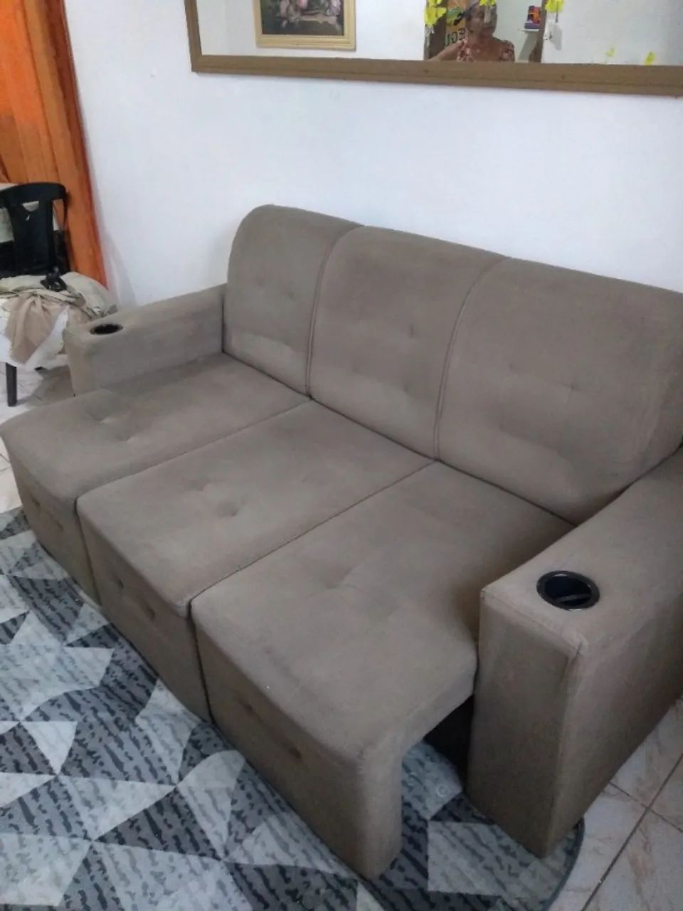 Sofá retrátil 3 lugares  - Foto 3