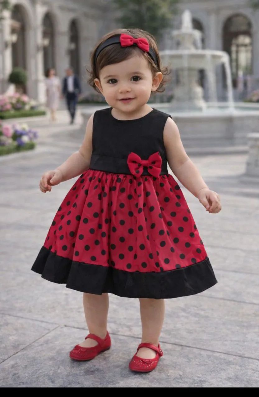 Vestido joaninha infantil lindo