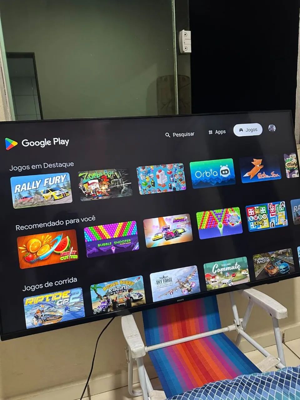 Smartv 55 4k Android Philips semi novo  - Foto 4