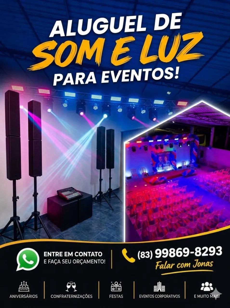 Aluguel de som e iluminação 