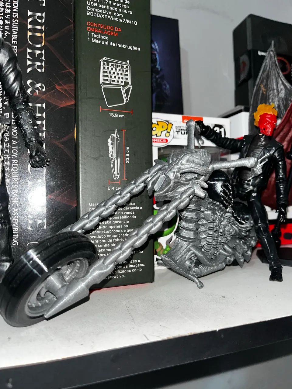 Action Figure Motoqueiro Fantasma + HellCycle