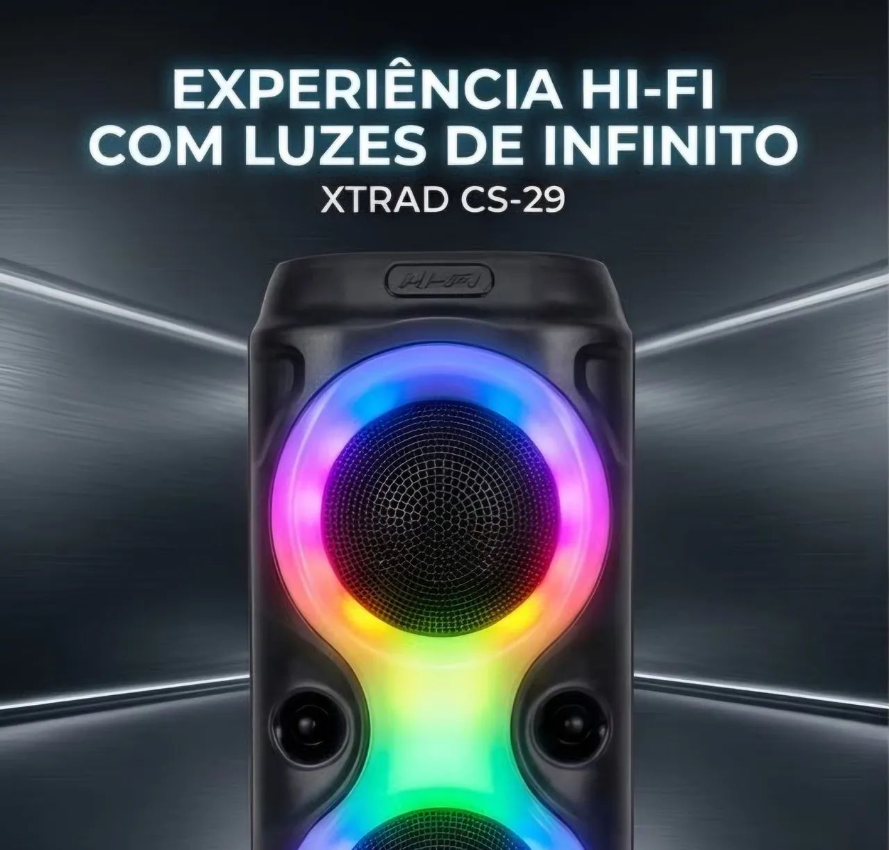 Caixa de som NOVA RGB bluetooth - Foto 4