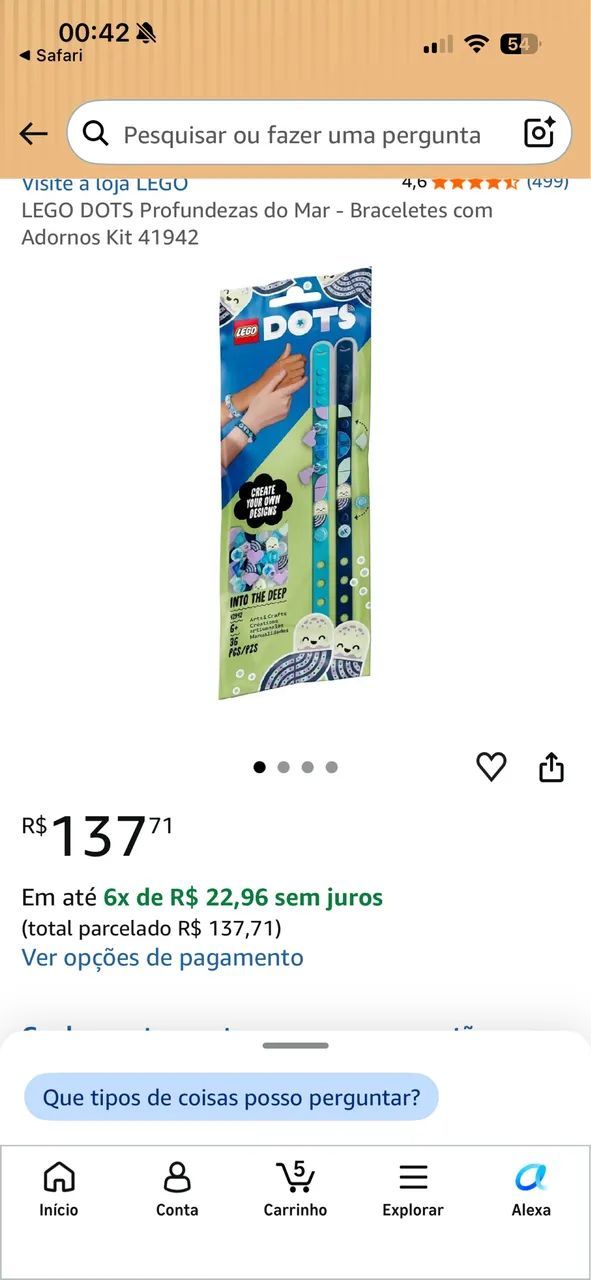 Kit duas pulseiras Lego Dots  - Foto 4