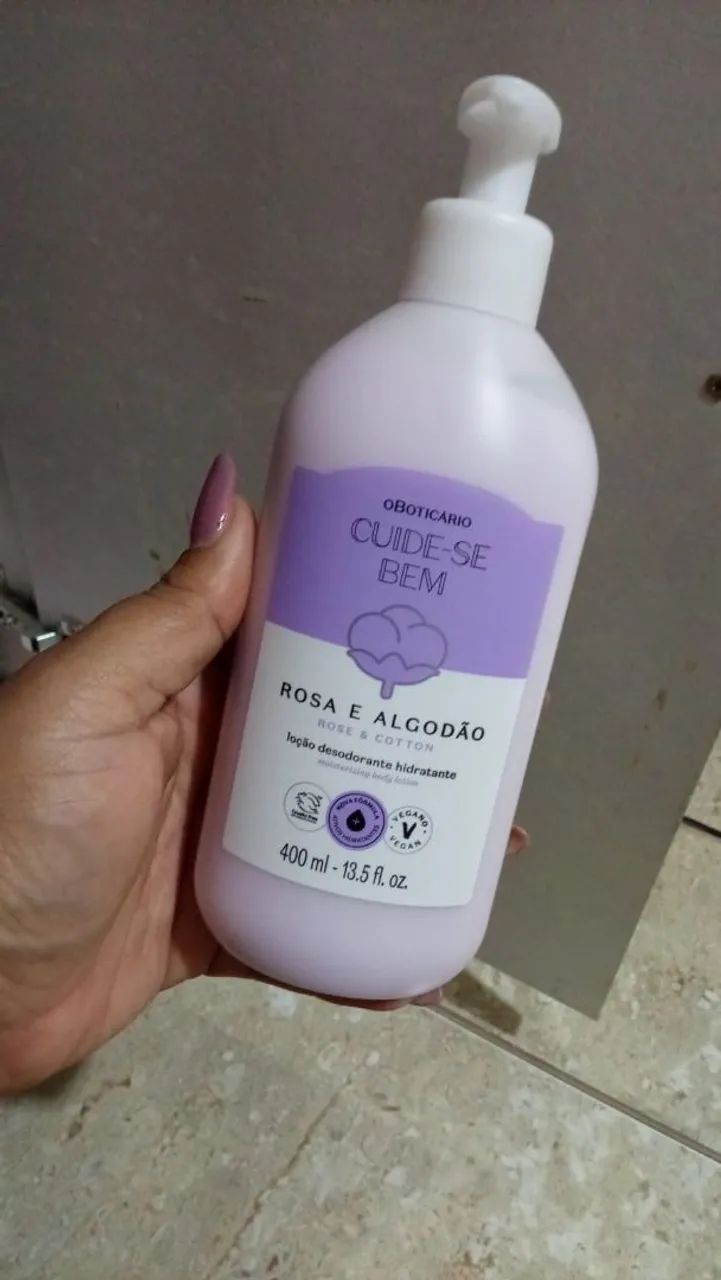 Creme hidratante Cuide-se  bem rosa e algodão  - Foto 2