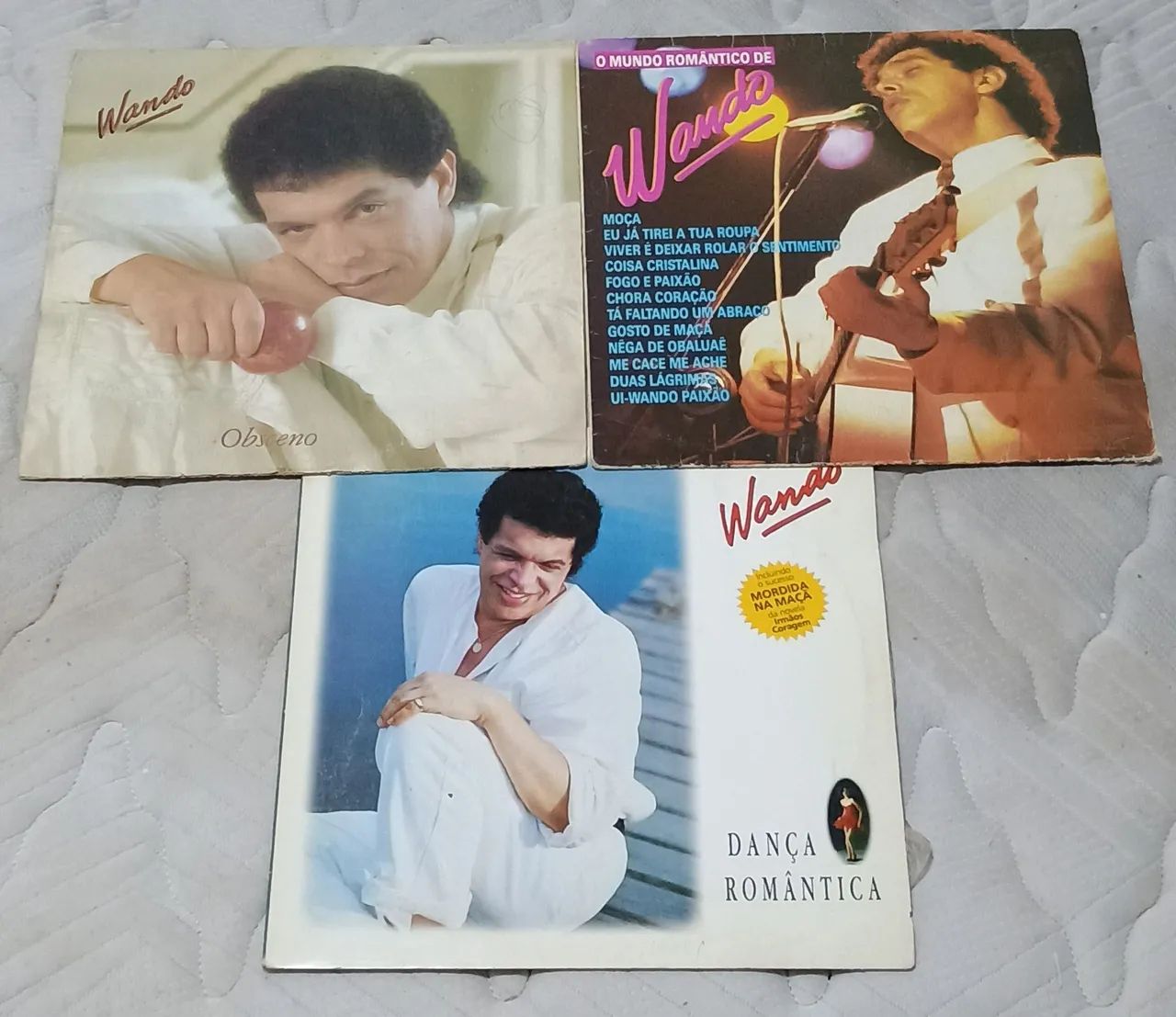 Kit 3 Discos de Vinil Wando - Clássicos Românticos