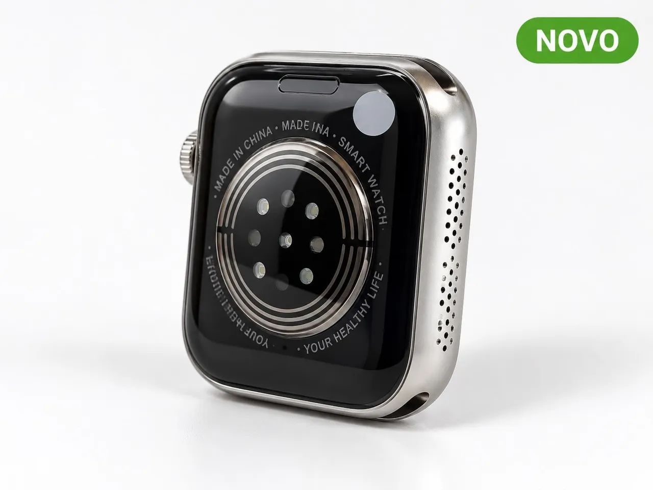 Smartwatch K9 Pro Prata com Pulseiras Laranja e Branca - Foto 3