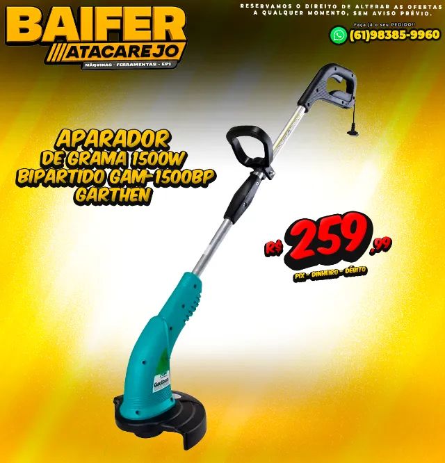Aparador de Grama 1500w Bipartido GAM-1500Bp Garthen