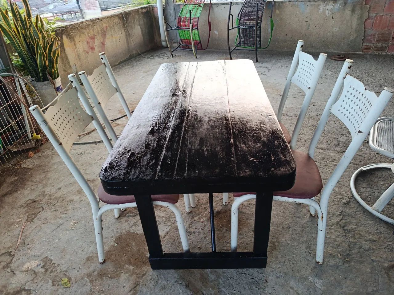 Mesa com cadeira em madeira reforçada  - Foto 3