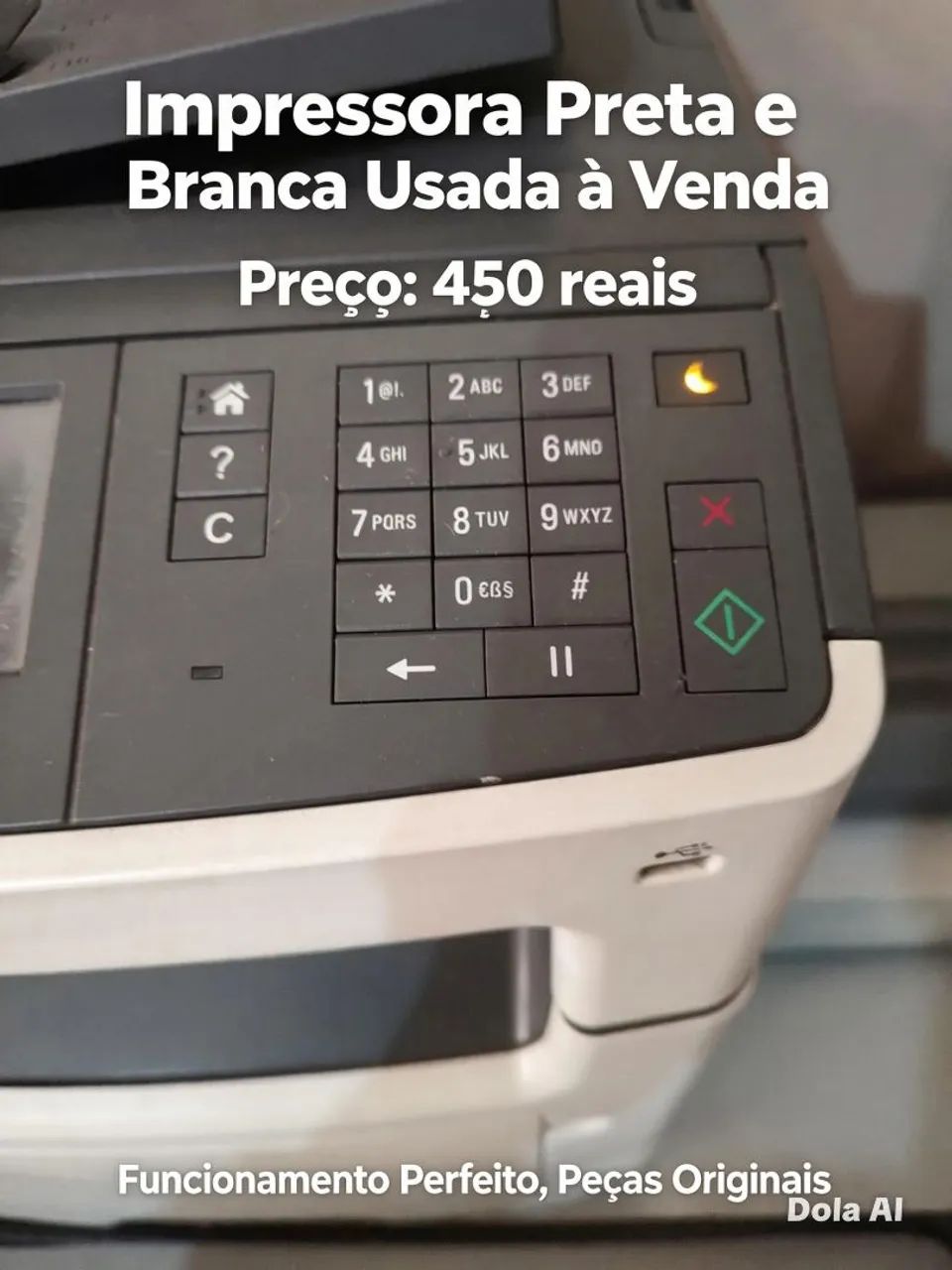 Impressora preta e branca ótimo xérox ótimo impressão - Foto 3