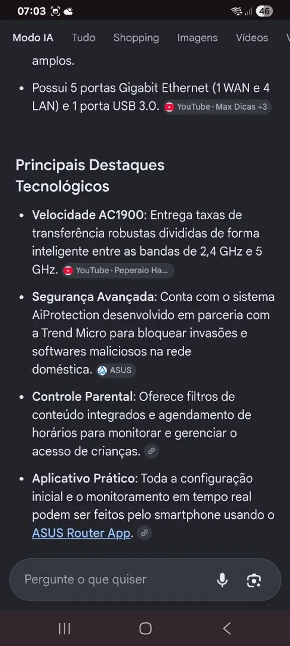Roteador ASUS AC 1900 - Foto 5