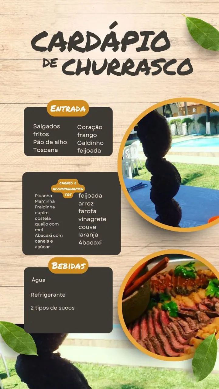 Buffet churrasco e feijoada 
