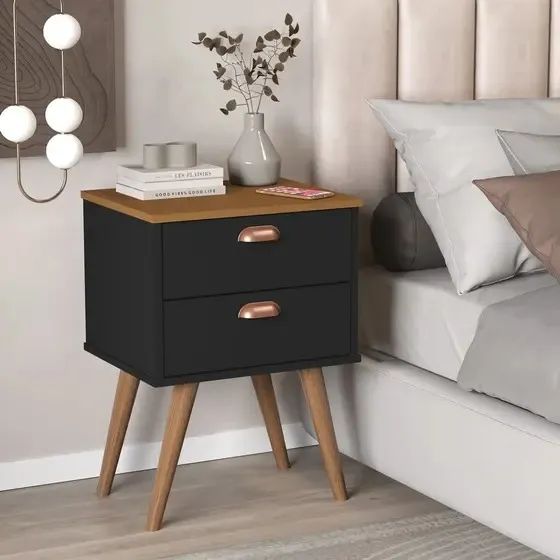 Mesa de Cabeceira Janus 2 Gavetas  - Foto 3
