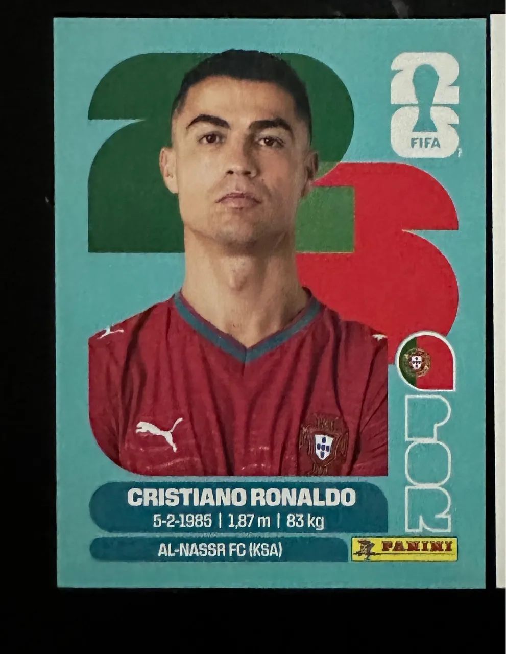 Figurinha do Cristiano Ronaldo 