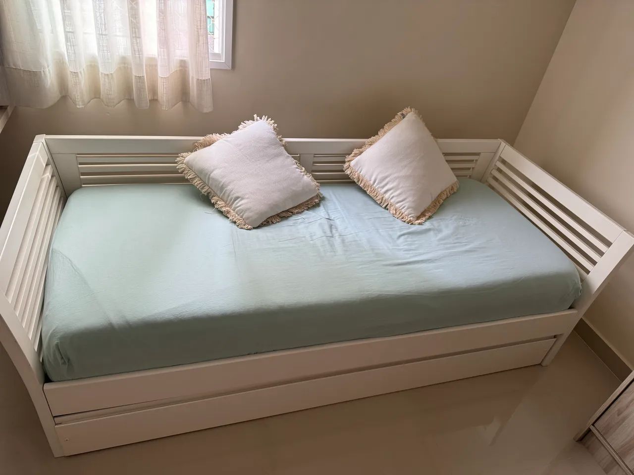 CAMA SOLTEIRO MAIS COLCHÃO MAIS CAMA AUXILIAR  - Foto 4