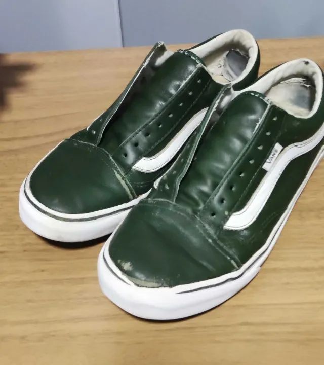 tênis vans verde de couro 39 - Foto 2