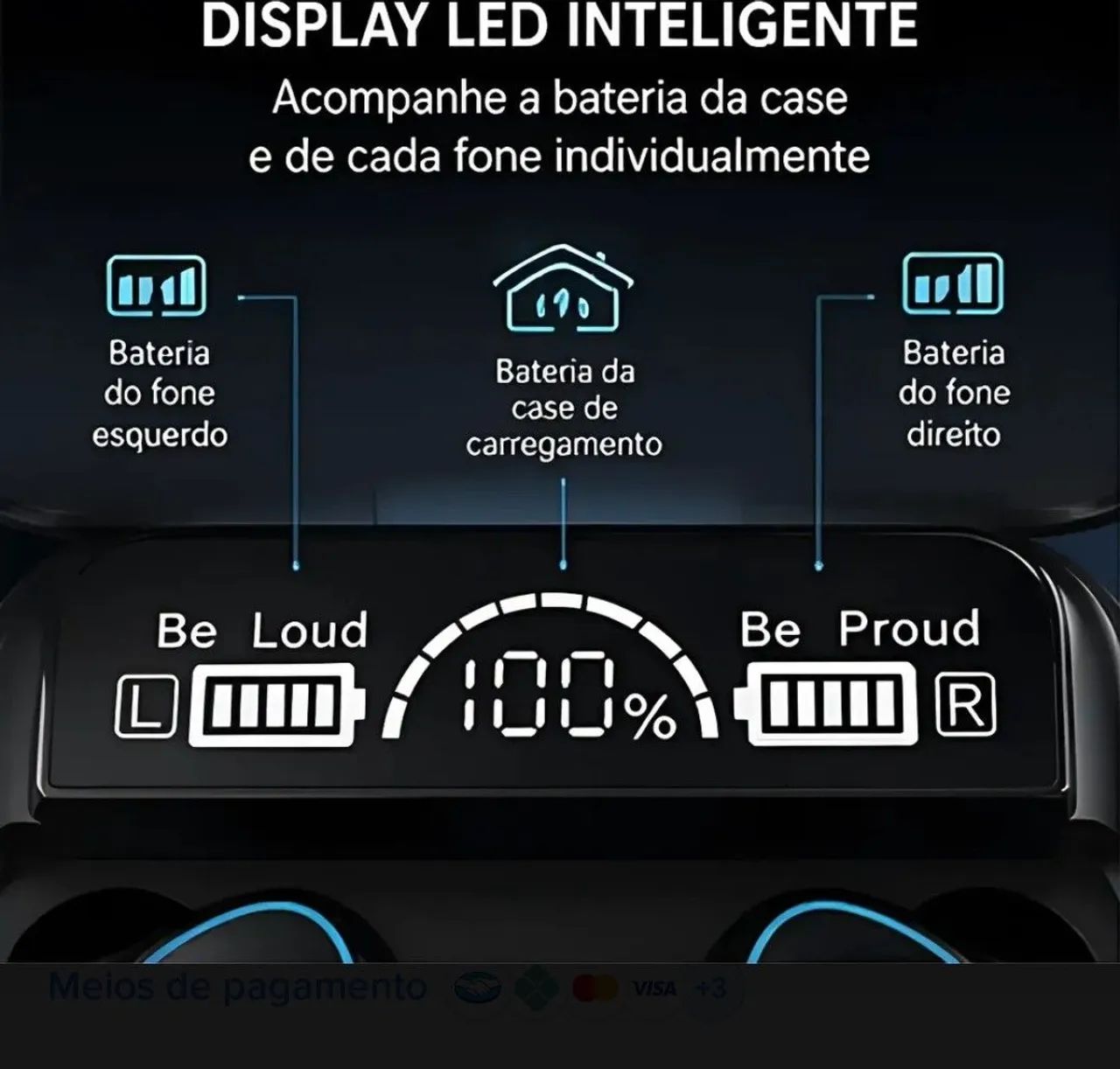 FONE BLUETOOTH RECARREGÁVEL  - Foto 4