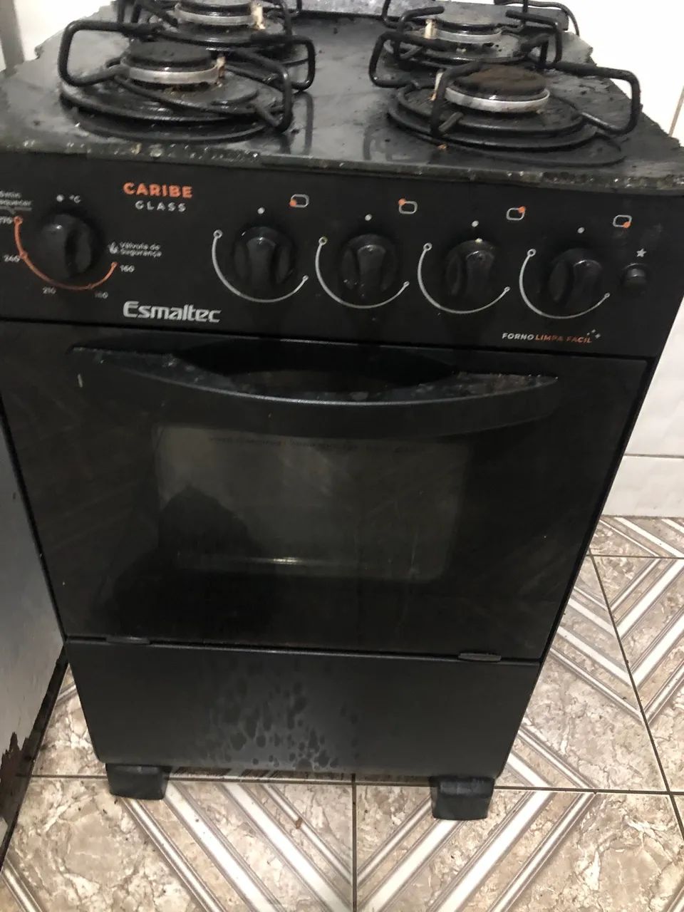 Fogão esmaltec caribe glass
