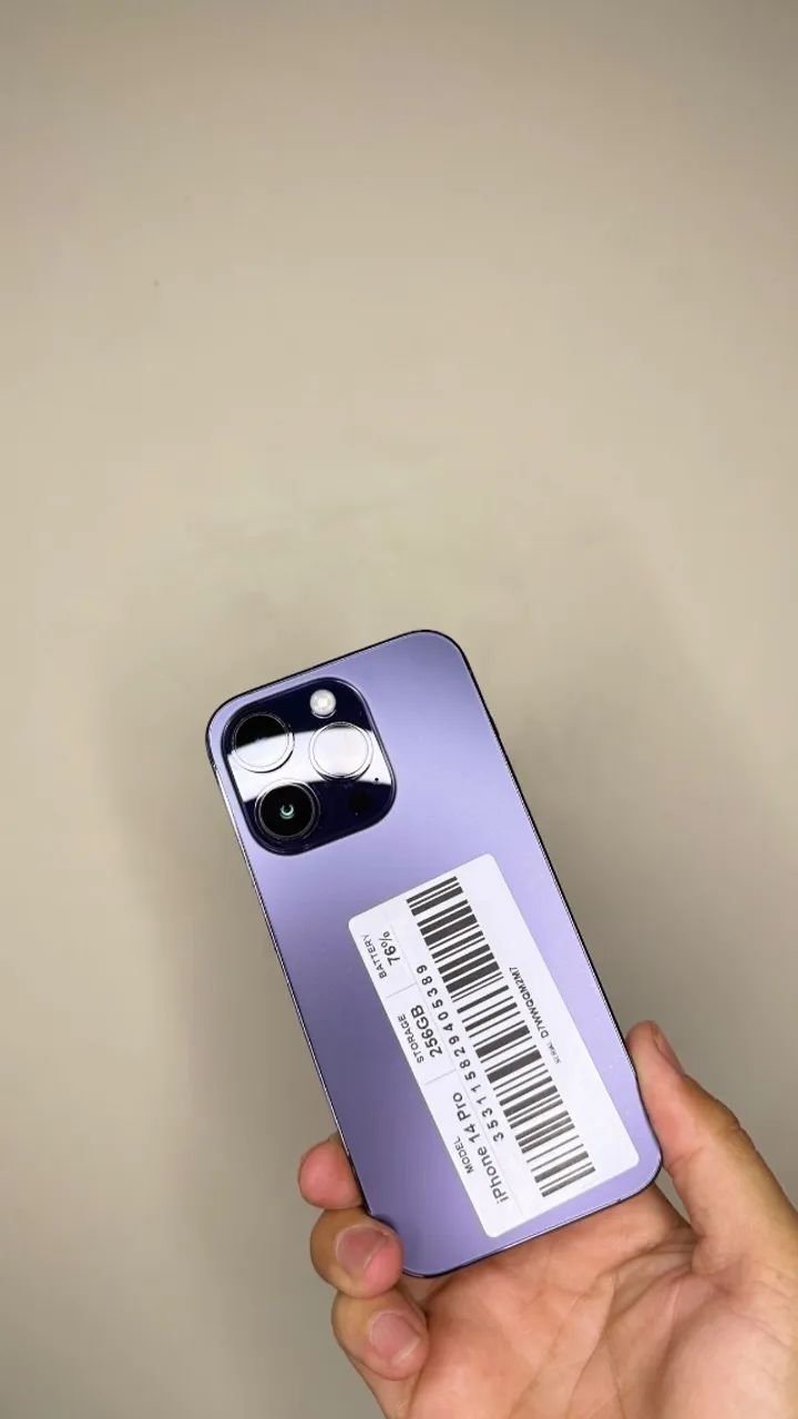 E*a様 [オークション]iPhone 14 Pro 256GB パープル SI iPhone 14 Pro 256 GB - bateria 76% - - Celulares e Smartphones