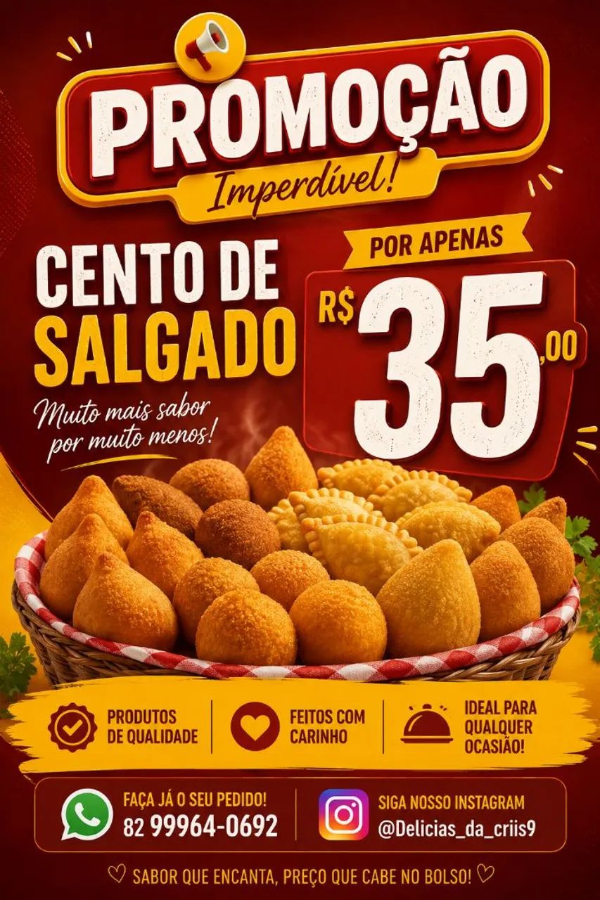 Cento de salgados 
