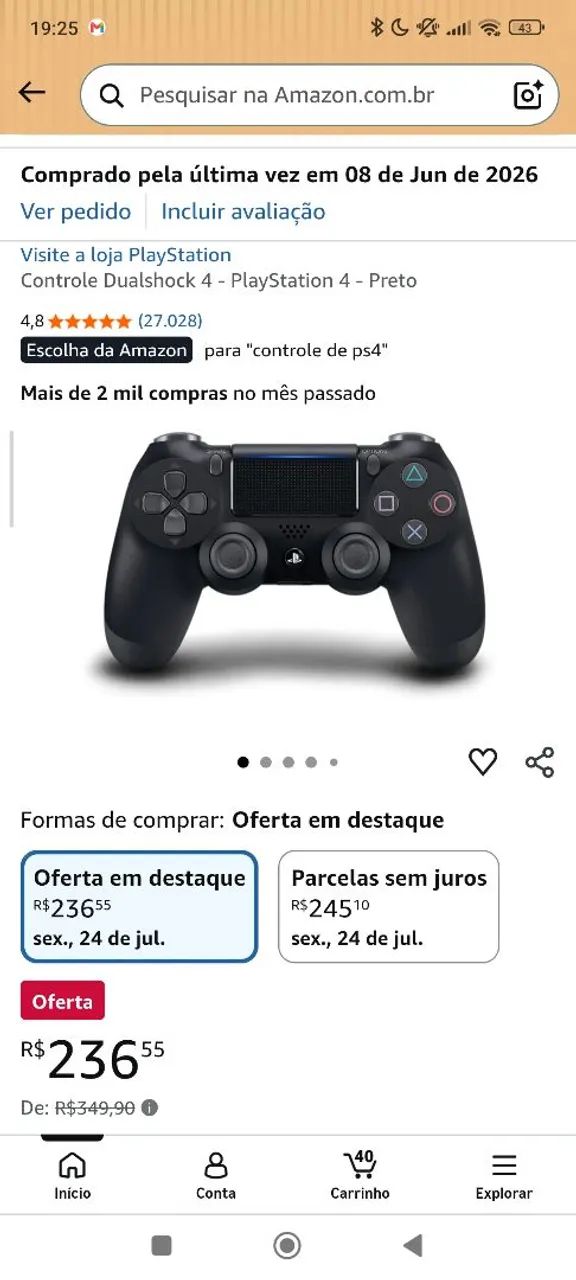 Controle de PS4 - Novo - Foto 4