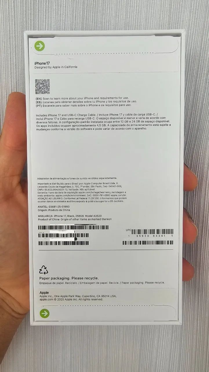 iPhone 17 256gb Lacrado Novo - Foto 3