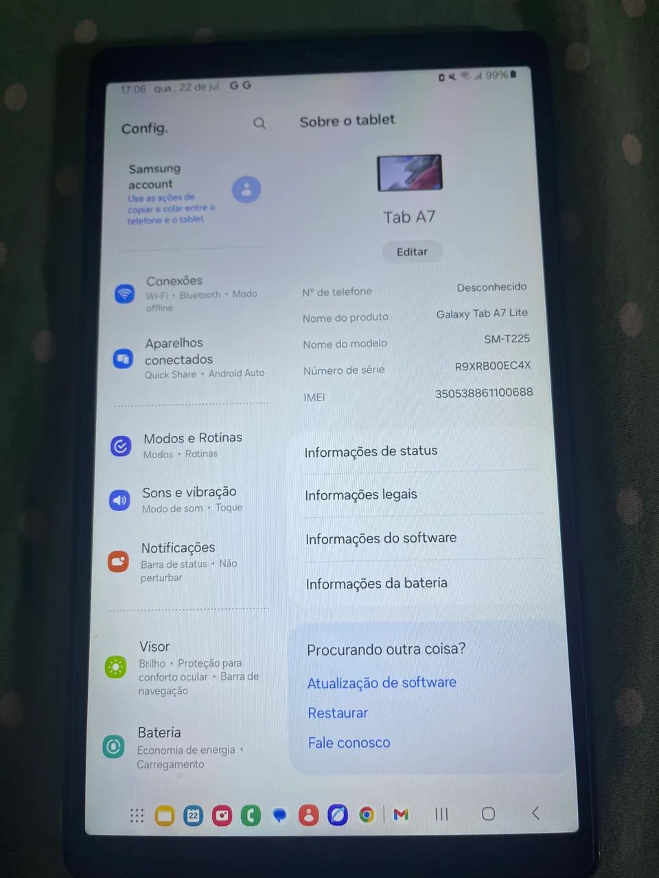 Tablet Samsung Tab A7 Lite - usado - Foto 2