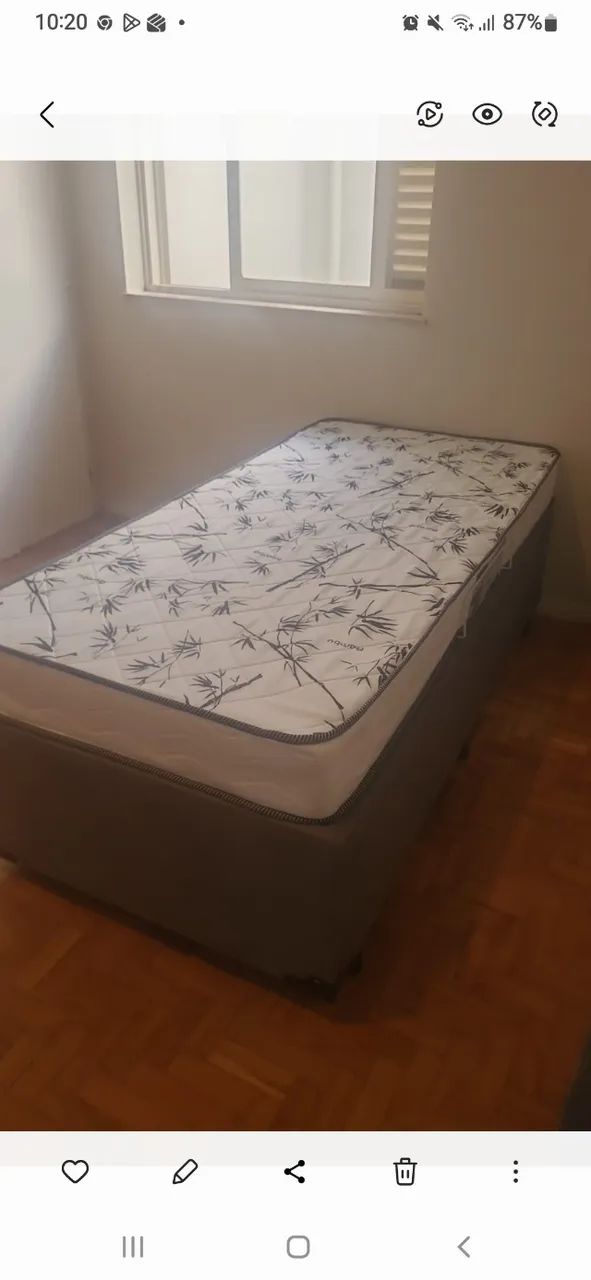 Cama de solteiro baú 