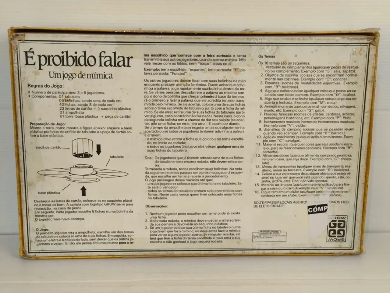 Jogo É Proibido Falar Mímica - Grow Completo (raro 2009) - Foto 3